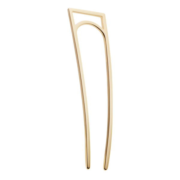 Geometric Gold Plated Metal Hair Stick - Front Door Beauty