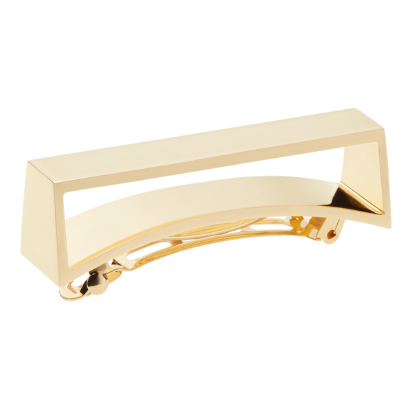 Geometric Gold Plated Metal Barrette - Front Door Beauty