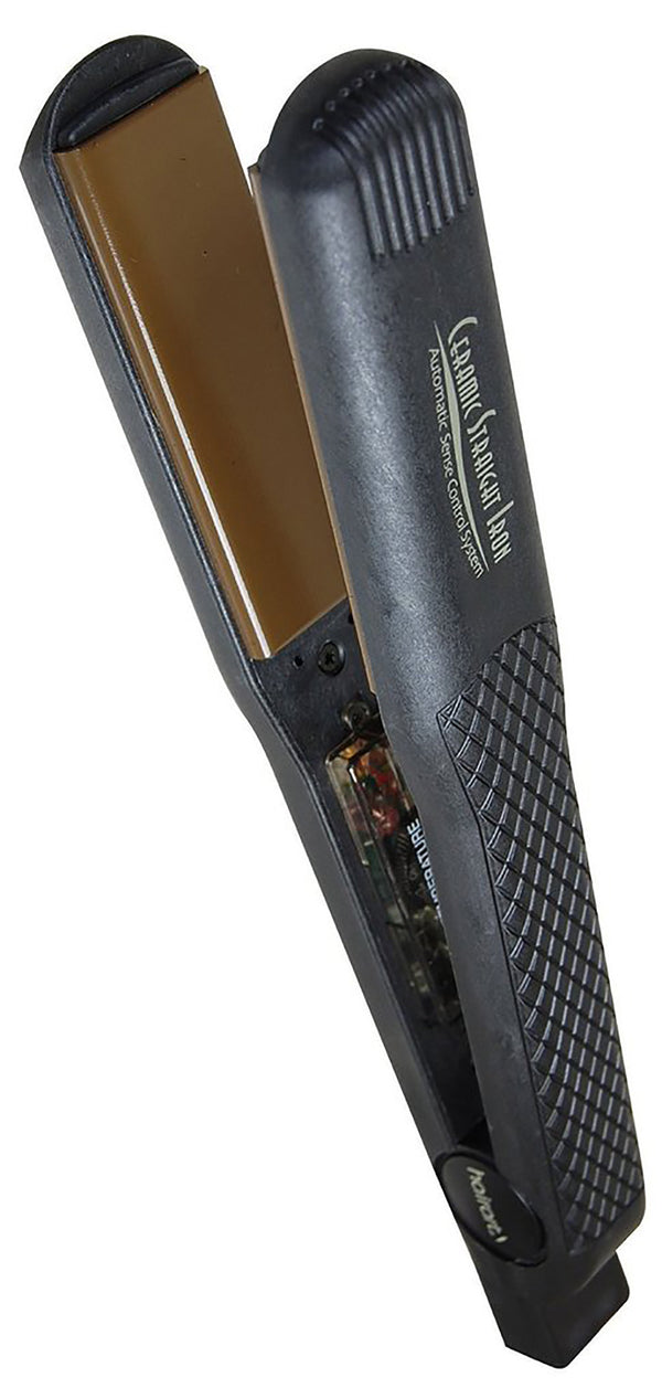 HairArt H3000 Tourmaline Ceramic Straightening Iron, 1 3/8" - Front Door Beauty